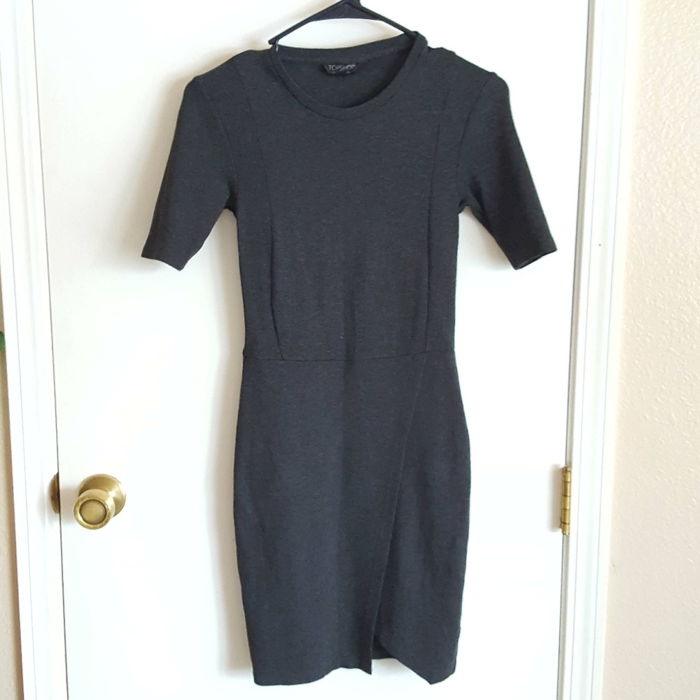 Topshop asymmetrical bodycon dress